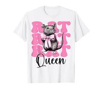 Rat Queen Rat Girl Rat Mom Mouse Día de la Madre Coqueta Arco Camiseta