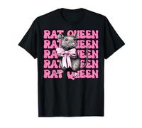 Rat Queen Rat Girl Rat Mom Mouse Día de la Madre Coqueta Arco Camiseta