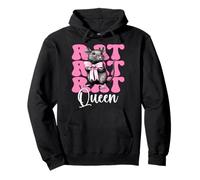 Rat Queen Rat Girl Rat Mom Mouse Día de la Madre Coqueta Arco Sudadera con Capucha