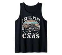 Rat Rod Dad, Todavía juego con coches, mecánico retro de Hot Rod Camiseta sin Mangas