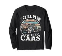 Rat Rod Dad, Todavía juego con coches, mecánico retro de Hot Rod Manga Larga