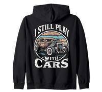 Rat Rod Dad, Todavía juego con coches, mecánico retro de Hot Rod Sudadera con Capucha