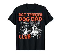 Rat Terrier Dog Dad Club Hombres Día del Padre Camiseta