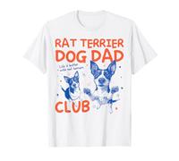 Rat Terrier Dog Dad Club Hombres Día del Padre Camiseta
