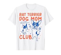 Rat Terrier Mom Club Dog Mom Mama Día de la Madre Lindo Camiseta
