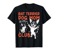 Rat Terrier Mom Club Dog Mom Mama Día de la Madre Lindo Camiseta