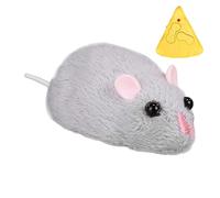Rata de control remoto - juguete para ratones de gato | Control inalámbrico Rata realista | Juguete realista de ratas de lujo cómodas | Controlador remoto de queso para la caza de ejercicios de