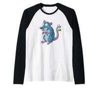 Rata de Laboratorio con Productos químicos y Nerd de Tubos de ensayo Camiseta Manga Raglan
