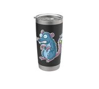 Rata de laboratorio con productos químicos y nerd de tubos de ensayo Vaso térmico de acero inoxidable de doble pared