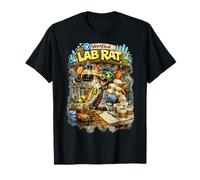 Rata de Laboratorio verificada - Caos Alimentado por cafeína - Ciencia Divertida Camiseta