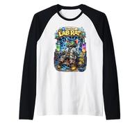 Rata de Laboratorio verificada - Locura de Auto-Experimento - Ciencia Divertida Camiseta Manga Raglan