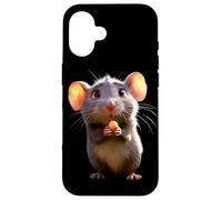 Rata Ratón Simpático Roedores Ratón Enano Ratas Pequeñas Carcasa para iPhone 16