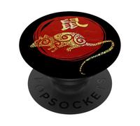 Rata Signo Estrella del horóscopo Zodiaco Chino PopSockets PopGrip Adhesivo