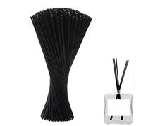 Ratán de Fibra Perfumada,Difusor Varillas Fibra Natural,Varillas de Ratán Perfumadas,Palos Difusores de Caña,Barras Difusoras de Fibras,Difusor de Aroma Caña Fibra,Buenas Cosas En El Hogar(Negro)