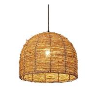 ratán Estilo asiático Luces Colgantes Tejidas a Mano en marrón, luz Colgante Decorativa Rural, iluminación de lámpara Industrial Compatible con Comedor, Restaurante