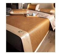 Ratán Juego de sábanas en Verano,Alfombra Para Dormir De Verano con Funda de Almohada de Ratán, Alfombra Para Dormir de Ratán Natural Transpirable Para El Dormitorio Escuela(Size:150cmx200cm,Color:#2)