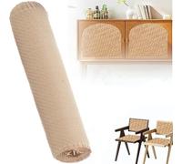 Ratán Rollo PE,Trenza vienesa,Rollo Plancha de Rattan Tejida,ancho de ratán,resistente agua,malla de panal de abeja,silla de trenza vienesa para proyectos de bricolaje (Colores primarios, 40cm x 2 m)