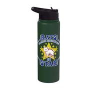 Ratas animales divertidos deletreado al revés es Star Rat Stainless Steel Insulated Water Bottle