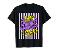 Ratas DELETREADAS AL REVÉS Son Estrellas Divertidas Rayas Pastel Camiseta