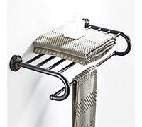 Ratches de Toallas, rieles de Toalla, Toalla de baño Soporte de Toalla montada en la Pared, Estante de Toalla de Material, riel de Toalla, Estante de Montaje en la Pared de baño Cepillado de Bronce