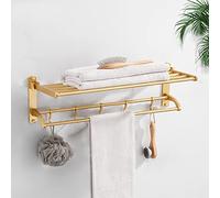 Ratches de Toallas, Toalla de Toalla de baño Toallas Soporte de Toalla montada en la Pared, Rejilla para Toallas de baño, Soporte de Toalla de Aluminio Espacial, baños de 2 Ratch/Color/Color