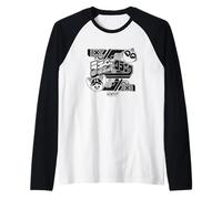 Ratchet and Clank Black and White Faces with Logo Video Game Camiseta Manga Raglan