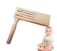 Ratchet Noise Makers, Traditional Mexican Rattle, Educational Spin Noisemaker Toy, Fun Sound Maker, Wood Design, 6.1x5.91 Inches, for Celebrations and Musical Play