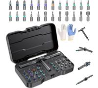 Ratchet Precision Screwdriver Set - Modular Magnetic Repair Kit, Small 24 in 1 Magnetic Ratcheting Screwdriver, Portable Multi Functional Removable T Handle Ratchet Tool, Anti Slip Bits