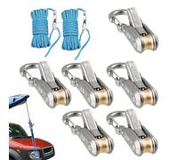 Ratchet Rope - Precise Tightener Tool 6 Pieces, Strap System Camping,Gardening Household Tent,Outdoor RV Boat Family Friends,Versatile Setup Lashing Tasks Travel,Compact Control Secure Usage