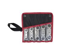 Ratchet Set - 5 piezas doble unidad Flex Head Small Ratchet for Electronics, automotive, construcción Repair, 180° plegable Spanner, 3/4 pulgadas Retractable Tool for Precision Work 0,31x0,74 pulgadas