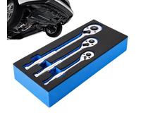 Ratchet Set - 90 Tooth Quick Release Reversible Socket Wrench 3 Piece | 90 Tooth Quick Release Reversible Ratchet Set, 3 Piece Socket Wrench Tool Kit for Car Motorcycle Bike Home Garage Workshop