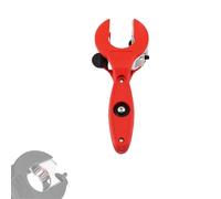 Ratchet Type Pipe Cutter, Fast Pipe Cutting Tool, Lightweight Handheld Design Ideal for Plumbing, DIY, Workshop and Home Use, Stainless Steel, for Plastic Hose, Exhaust PVC, PPR (Red,0.24-0.91in)