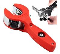Ratcheting Pipe Cutter Tool, Ratchet-Type One-Hand Fast Pipe Cutting Tool, Tubing Copper Hand Cutters Hose Rigid Plastic Exhaust Pvc Stainless Steel, Close Quarters Tube Compact(Red,5/16"-1-1/8")