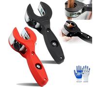 Ratcheting Pipe Cutter Tool, Ratchet-type Pipe Cutter, One-hand Fast Pipe Cutting Tool for Cutting 5/16-1-1/8 inch Stainless Steel Copper Aluminium Pipes in Tight Spaces (2PCS-Mix)