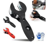 Ratcheting Pipe Cutter Tool, Ratchet-type Pipe Cutter, One-hand Fast Pipe Cutting Tool for Cutting 5/16-1-1/8 inch Stainless Steel Copper Aluminium Pipes in Tight Spaces (1PCS-Black)