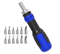 Ratcheting Screwdriver Set - 13-in-1 Precision Adjustable Flathead Phillips Hex Bits, Multi Bit Hand Tool, Repair Drivers | Multi-Purpose Maintenance Toolkit For Home Garage Mechanic