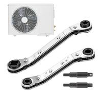 Ratcheting Wrench Set - Refrigeration Repair Tool - Adjustable Ratchet Wrench Set for HVAC, Automotive, Refrigeration, Plumbing