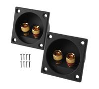 RATCHROLL 2 Pcs Terminal De Caja De Altavoz De 2.2 Pulgadas con Bornes De Conexión Terminales De Altavoz De 2 Vías Tipo Tornillo Terminal De Caja De Subwoofer Conectores Banana