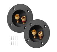 RATCHROLL 2 Pcs Terminal De Caja De Altavoz De 3 Pulgadas con Bornes De Conexión Terminales De Altavoz De 2 Vías Tipo Tornillo Terminal De Caja De Subwoofer Conectores Banana para Estéreo