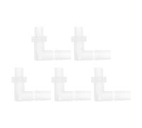 RATCHROLL 5 Piezas Conector de Manguera de Plástico 3/8" Conector de Manguera Macho NPT G1/8 Codo Adaptador de Púas Transparente PP