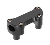 RATCHROLL Elevador de Manillar Abrazadera para Harley Dyna FXDL FXD 1 Juego | Negro, Aleación De Aluminio, 1 1/2 Pulgadas, 4 Tornillos, 1 Abrazadera Superior