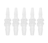 RATCHROLL Plástico Manguera Púa Conector 1,6 x 2,4mm Recto Pasante Tubo Conector Transparente 5Pcs