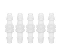 RATCHROLL Plástico Manguera Púa Conector 1/8" L Forma 2 Vías Tubo Conector Transparente 5Pcs