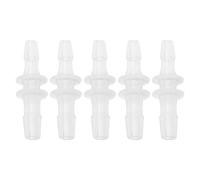 RATCHROLL Plástico Manguera Púa Conector 2,4 x 3,2mm Recto Pasante Tubo Conector Transparente 5Pcs