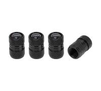 RATCHROLL Tapas De Válvula De Neumático Negras 4Pcs Aluminio para Auto Moto | Resina Epoxi, 8mmx17mm, Protección Suciedad, Compatible Camiones Pickups Sedanes, Para Benz, para Honda