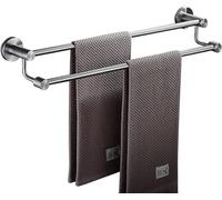 Ratchs de Toallas, Estante de Toalla Toalla Medilla montada en la Pared Barra Doble de Acero Inoxidable Toalla de toallero Rail para el baño y la Cocina 2 barras/110 cm/a