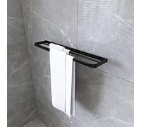 Ratchs de Toallas, riel de Toalla para el baño para el baño, riel de Toalla de Toalla, Soporte para Toallas de baño, Barra de Toalla de baño, Estante para Colgar de Pared de Doble Bar/Cobre Negro 60
