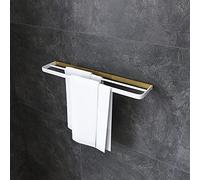 Ratchs de Toallas, riel de Toalla para el baño para el baño, riel de Toalla de Toalla, Soporte para Toallas de baño, Barra de Toalla de baño, Estante para Colgar de Pared de Doble Bar/Cobre Negro 60