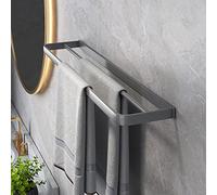 Ratchs de Toallas, riel de Toalla para el baño para el baño, riel de Toalla de Toalla, Soporte para Toallas de baño, Barra de Toalla de baño, Estante para Colgar de Pared de Doble Bar/Cobre Negro 60