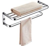 Rateras de Toallas, Estante para Toallas para la Toalla de baño Estante de la Pared montada en la Pared Estante de riel de Toalla para la Toalla para el baño y el Estante de Toalla de Cocina/Negro/a